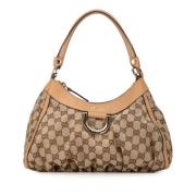 Pre-owned Canvas gucci-bags Gucci Vintage , Beige , Dames