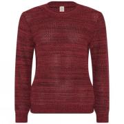 Gestreepte Gebreide Trui Mix Kleur Pullover Skovhuus , Red , Dames