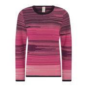 Mix Kleur Pullover Donkerlila Skovhuus , Purple , Dames