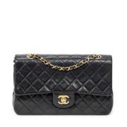 Pre-owned Leather shoulder-bags Chanel Vintage , Black , Dames