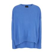 Blauwe Crewneck Cashmere Sweater Plain Units , Blue , Dames