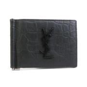 Pre-owned Leather wallets Yves Saint Laurent Vintage , Black , Heren