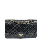 Pre-owned Leather shoulder-bags Chanel Vintage , Black , Dames