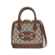 Pre-owned Leather gucci-bags Gucci Vintage , Beige , Dames