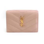 Pre-owned Leather wallets Yves Saint Laurent Vintage , Pink , Dames