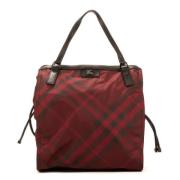 Pre-owned Canvas handbags Burberry Vintage , Red , Dames