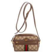 Pre-owned Coated canvas crossbody-bags Gucci Vintage , Beige , Dames