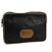 Pre-owned Leather clutches Loewe Pre-owned , Black , Dames