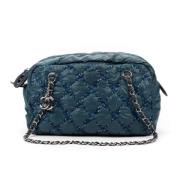 Pre-owned Canvas shoulder-bags Chanel Vintage , Blue , Dames