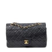 Pre-owned Leather shoulder-bags Chanel Vintage , Black , Dames