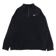 Klassieke Trend Fleece Quarter Zip Sweatshirt Nike , Black , Dames