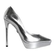 Zilveren Leren Plateauhakken Pumps Dolce & Gabbana , Gray , Dames