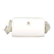 Witte Schoudertas met Ritssluiting Tommy Hilfiger , White , Dames