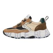 Suede and fabric sneakers Club105. Voile Blanche , Brown , Dames