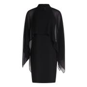 Stijlvolle Cocktailjurk met Opstaande Kraag vera mont , Black , Dames