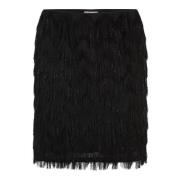 Fringe Minirok Stijlvolle Allrounder vera mont , Black , Dames