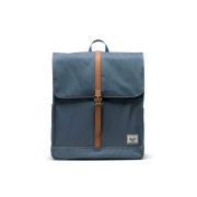 Blauwe Mirage Stad Rugzak met Wit Stiksel Herschel , Blue , Unisex