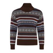 Jacquard Coltrui Pullover Blouse Chestnut Skovhuus , Multicolor , Dame...