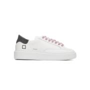 Leren Gestreepte Sneakers D.a.t.e. , White , Dames