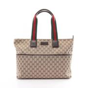 Pre-owned Canvas gucci-bags Gucci Vintage , Beige , Dames