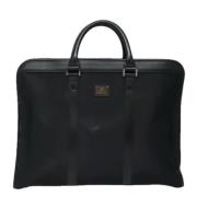 Pre-owned Fabric briefcases Burberry Vintage , Black , Dames