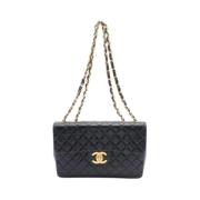 Pre-owned Leather chanel-bags Chanel Vintage , Black , Dames