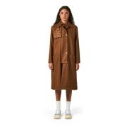 Cognac Trenchcoat voor vrouwen Philippe Model , Brown , Dames