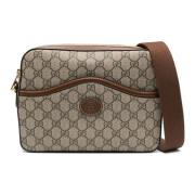 Beige Schoudertas met Interlocking G Gucci , Beige , Dames