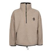 Casual Sweatshirt met Half Neck Design Ballantyne , Beige , Heren