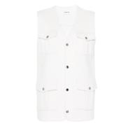 Crème Jas voor Stijlvolle Outfits P.a.r.o.s.h. , White , Dames