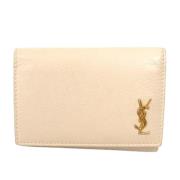 Pre-owned Leather key-holders Yves Saint Laurent Vintage , Beige , Dam...