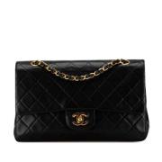 Pre-owned Leather chanel-bags Chanel Vintage , Black , Dames