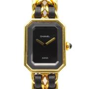 Pre-owned Leather watches Chanel Vintage , Black , Dames