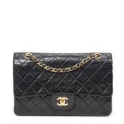 Pre-owned Leather shoulder-bags Chanel Vintage , Black , Dames