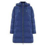 Gewatteerde Oversized Hooded Donsjas Kocca , Blue , Dames