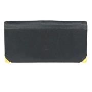 Pre-owned Leather wallets Yves Saint Laurent Vintage , Black , Dames