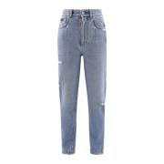 Blauwe High Waist Jeans Gemaakt in Italië Dolce & Gabbana , Blue , Dam...