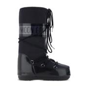 Zwarte waterafstotende gevoerde winterlaarzen Moon Boot , Black , Dame...