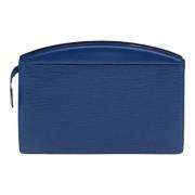 Pre-owned Leather pouches Louis Vuitton Vintage , Blue , Dames