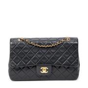 Pre-owned Leather shoulder-bags Chanel Vintage , Black , Dames