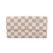 Pre-owned Canvas wallets Louis Vuitton Vintage , White , Dames