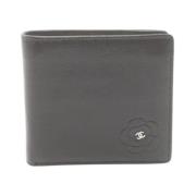 Pre-owned Leather wallets Chanel Vintage , Black , Dames