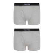 Merkboxers twee-pack Tom Ford , Gray , Heren