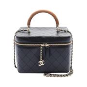 Pre-owned Leather chanel-bags Chanel Vintage , Black , Dames