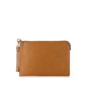 Pre-owned Leather clutches Salvatore Ferragamo Pre-owned , Beige , Dam...