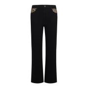 Luipaardzak Straight Jeans Amiri , Black , Dames