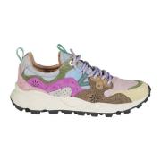 Suede Nylon Stijlvolle Sneakers Flower Mountain , Multicolor , Dames