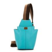 Pre-owned Leather shoulder-bags Fendi Vintage , Blue , Dames