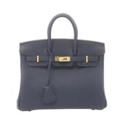 Pre-owned Leather handbags Hermès Vintage , Blue , Dames