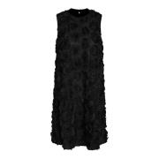 Elegante Zwarte Rozen A-Lijn Jurk Bruuns Bazaar , Black , Dames